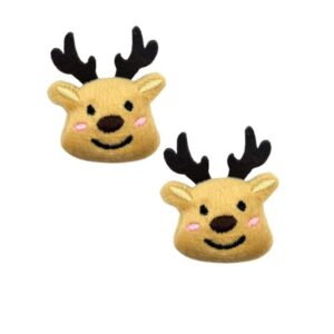 APLIQUE NATAL PELUCIA CERVO FELIZ LDD-1011 10UN